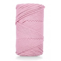Virvė medvilninė sukta pudra apvali 4mm